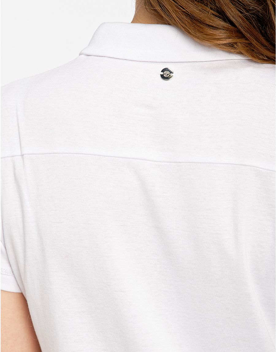 Polo blanc coton modal