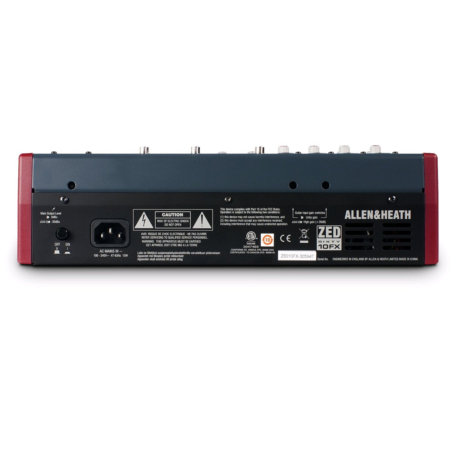 Allen & Heath ZED60-10FX analoog mengpaneel