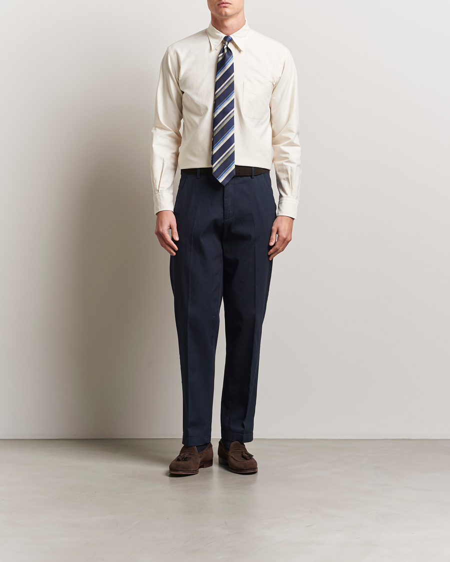 Kamakura Shirts Vintage Ivy Oxford Button Down Shirt Beige