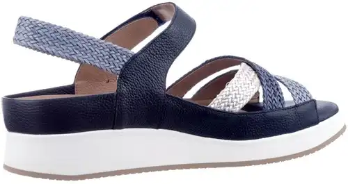 PieSanto blauw combi 250425 H - maat 44 sandaal blauw combi - maat 44 Calandschoen