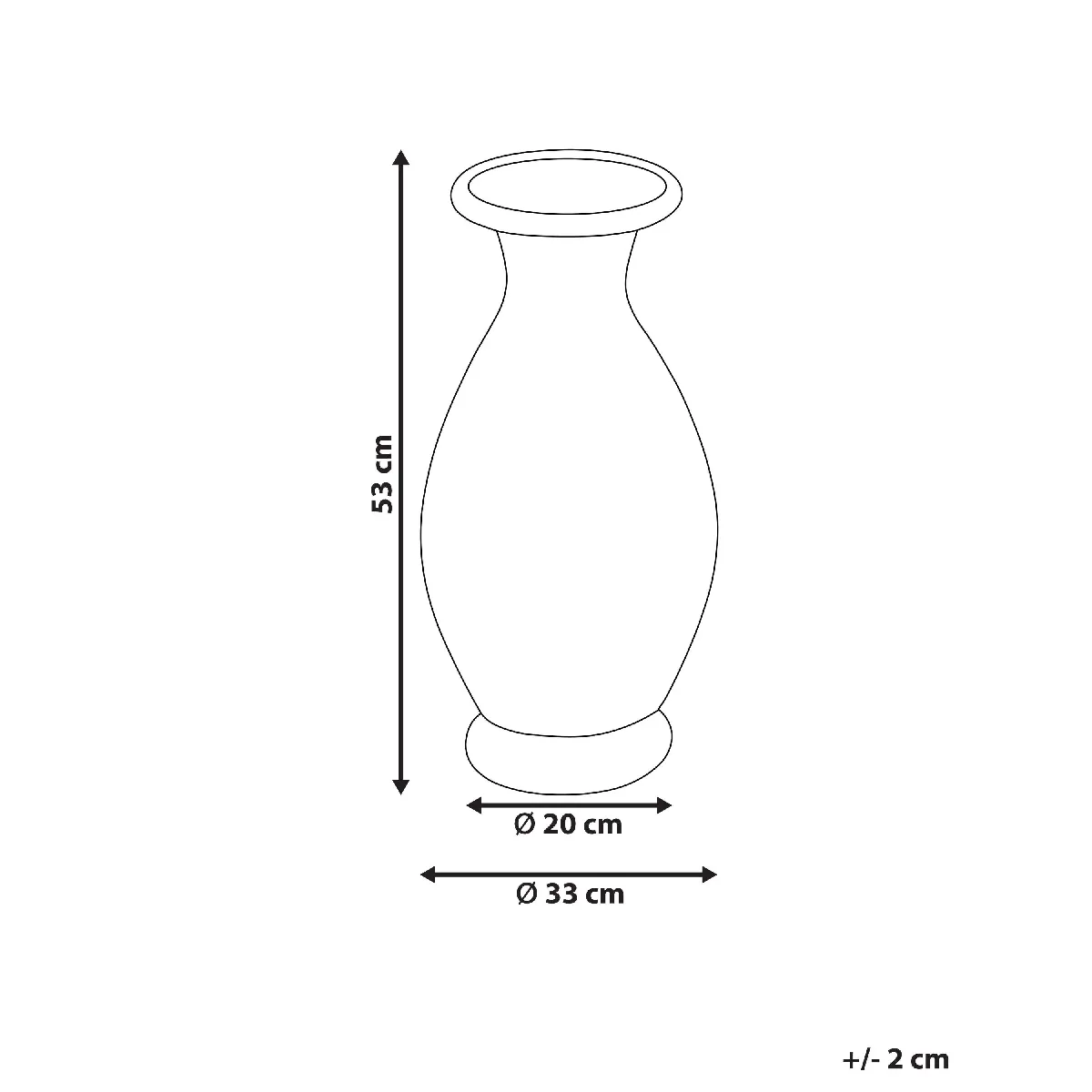 Beliani Vase - Blanc Céramique