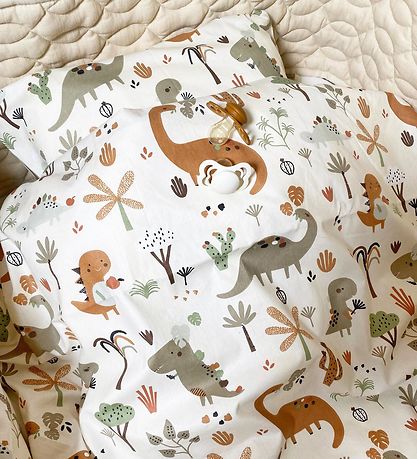 N?rgaard Madsens Senget?j - Junior - Beige m. Dino