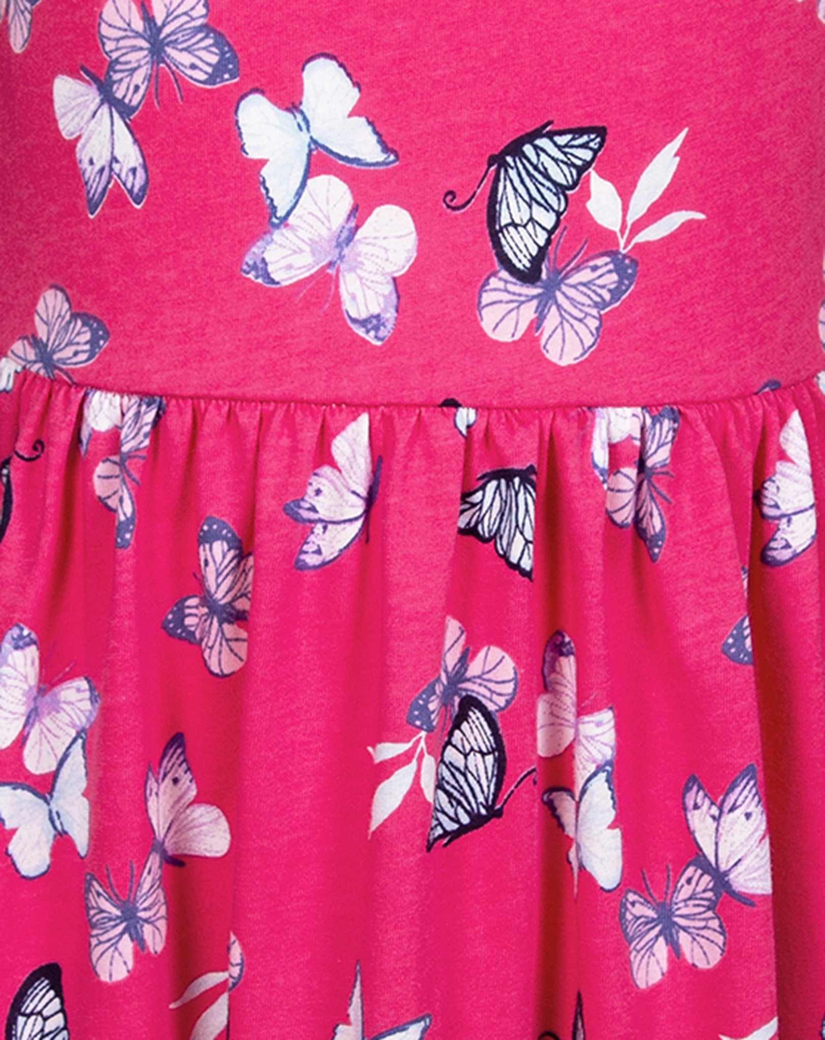 Kurzarm-Kleid SOMMERFALTER in pink