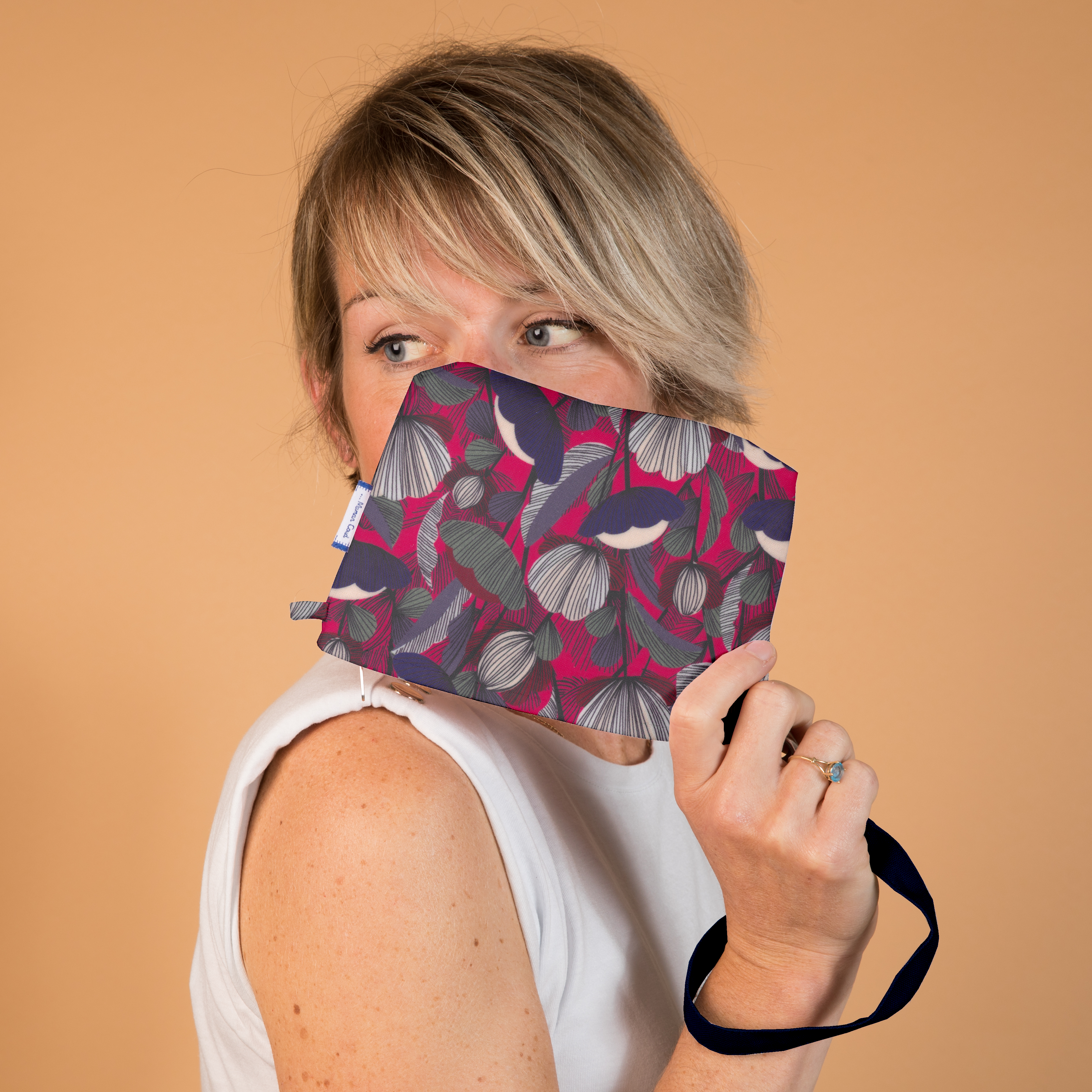 Pochette Tissu Pavot Fuchsia