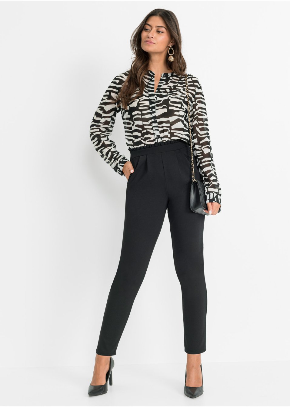 Pantalon en jersey à taille extensible