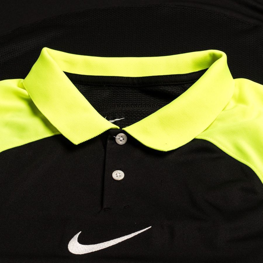 Nike Polo Dri-FIT Academy Pro - Noir/Jaune Fluo/Blanc