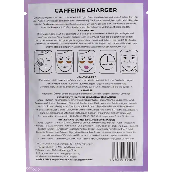 Eye & Lip Mask Super Set Caffeine Charger