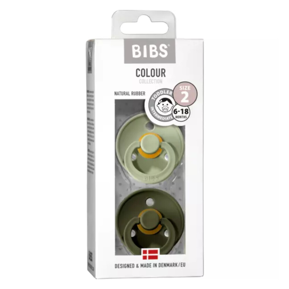 Bibs Fopspeen Maat 2 6-18 mnd Sage Hunter Green2 stuks