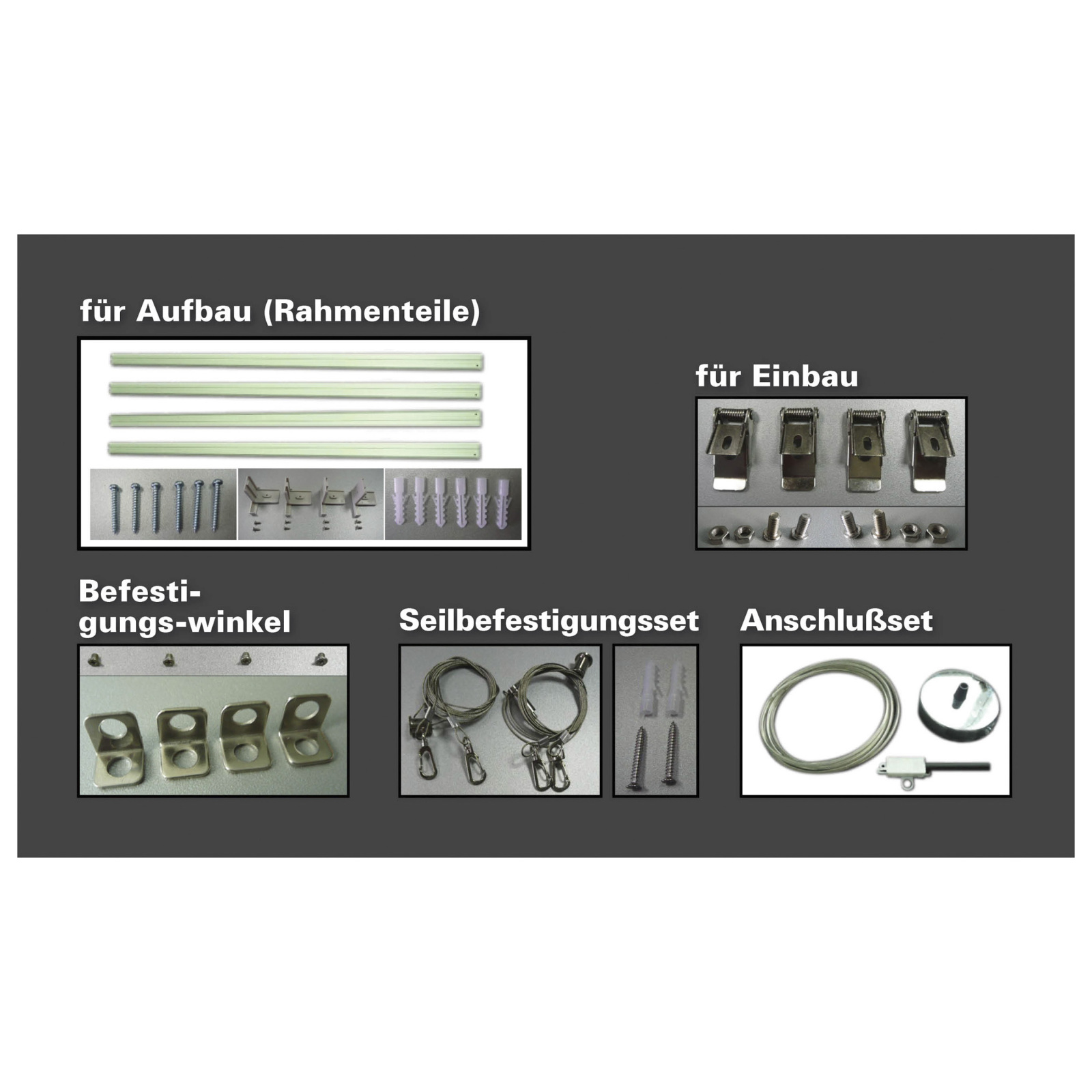 LED-Panelleuchte DIVERSITY - Aluminium - 62 cm
