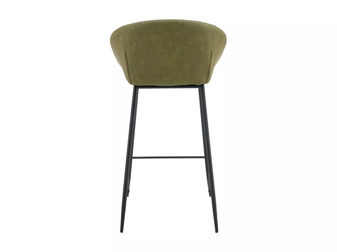 Lot de 2 tabourets de bar en simili vert ACHILLE - HAPPY GARDEN