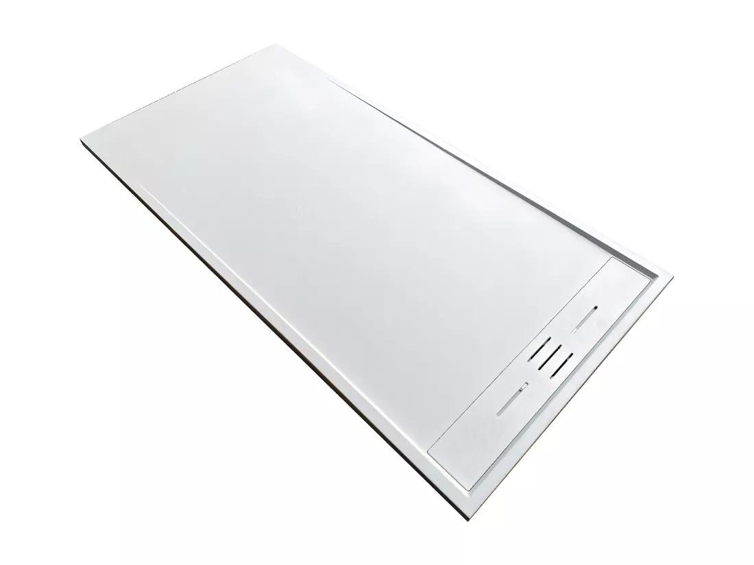 Receveur de douche 90 x 180 cm extra plat SALVI en SoliCast® surface ardoisée blanc