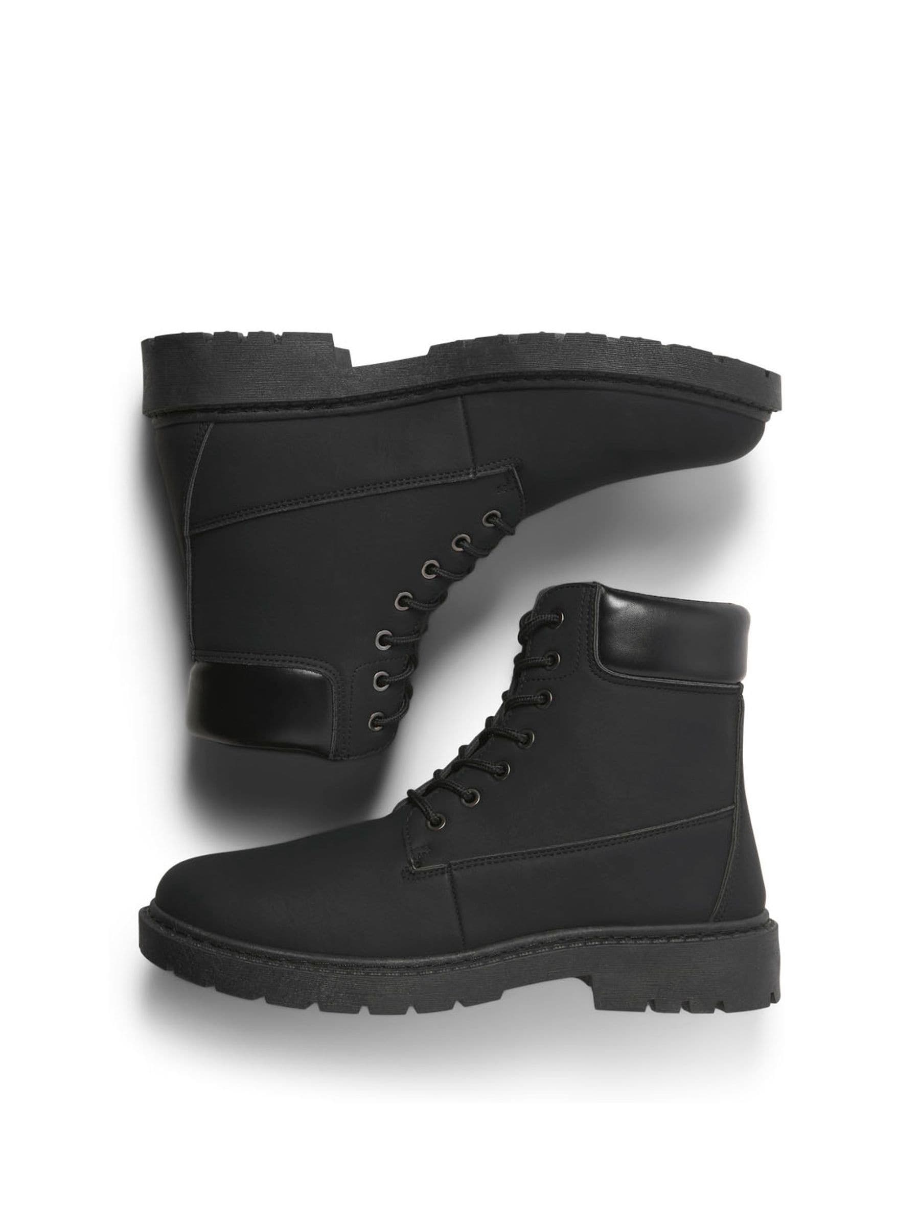 Zwart - JACK & JONES Tan Lace Up Ankle Boots