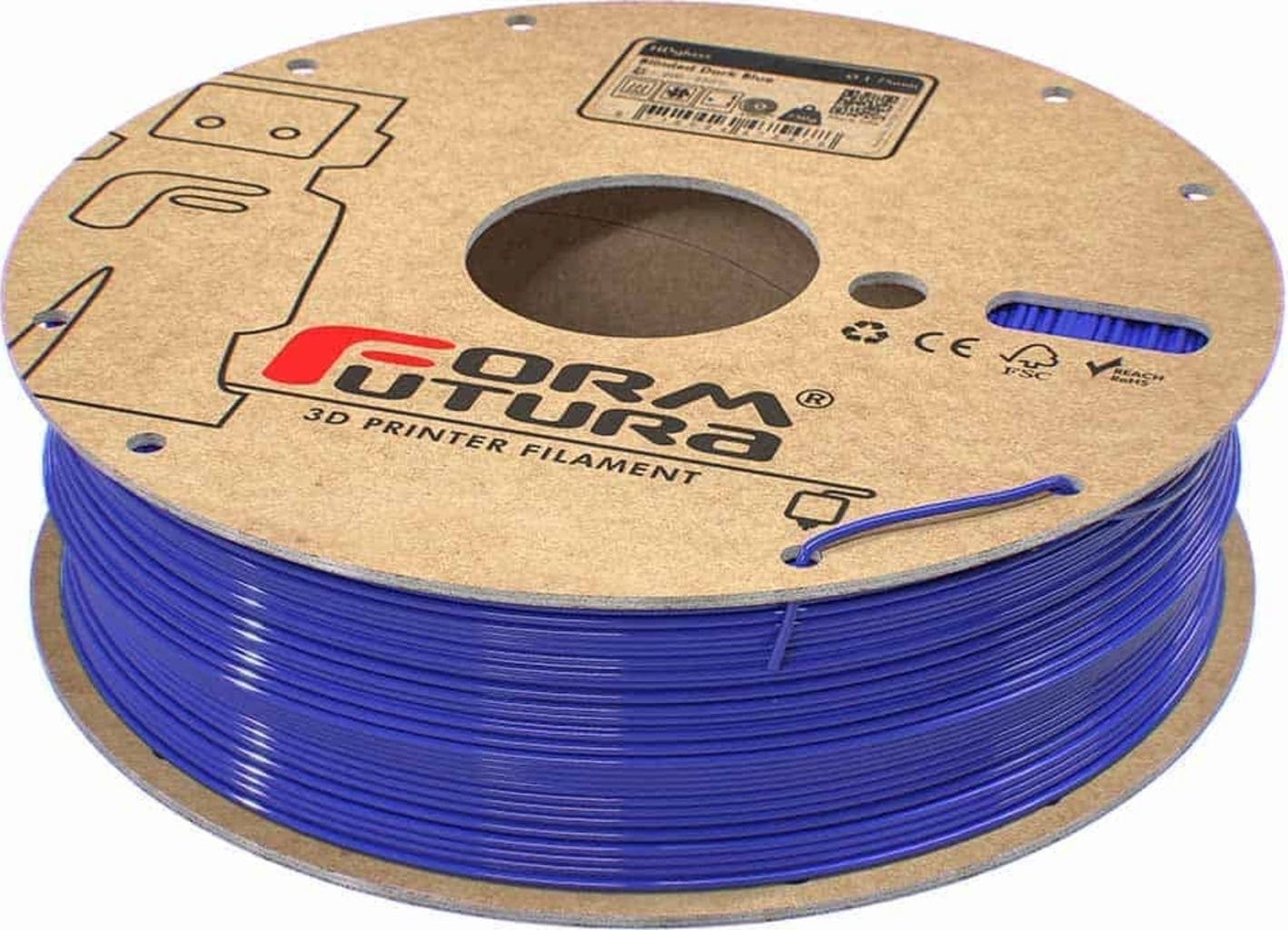 FormFutura  HDglass™ Blinded Dark Blue, 1,75 mm / 750 g    Einzigartiges PETG für undurchsichtige Modelle mit hoher Festigkeit