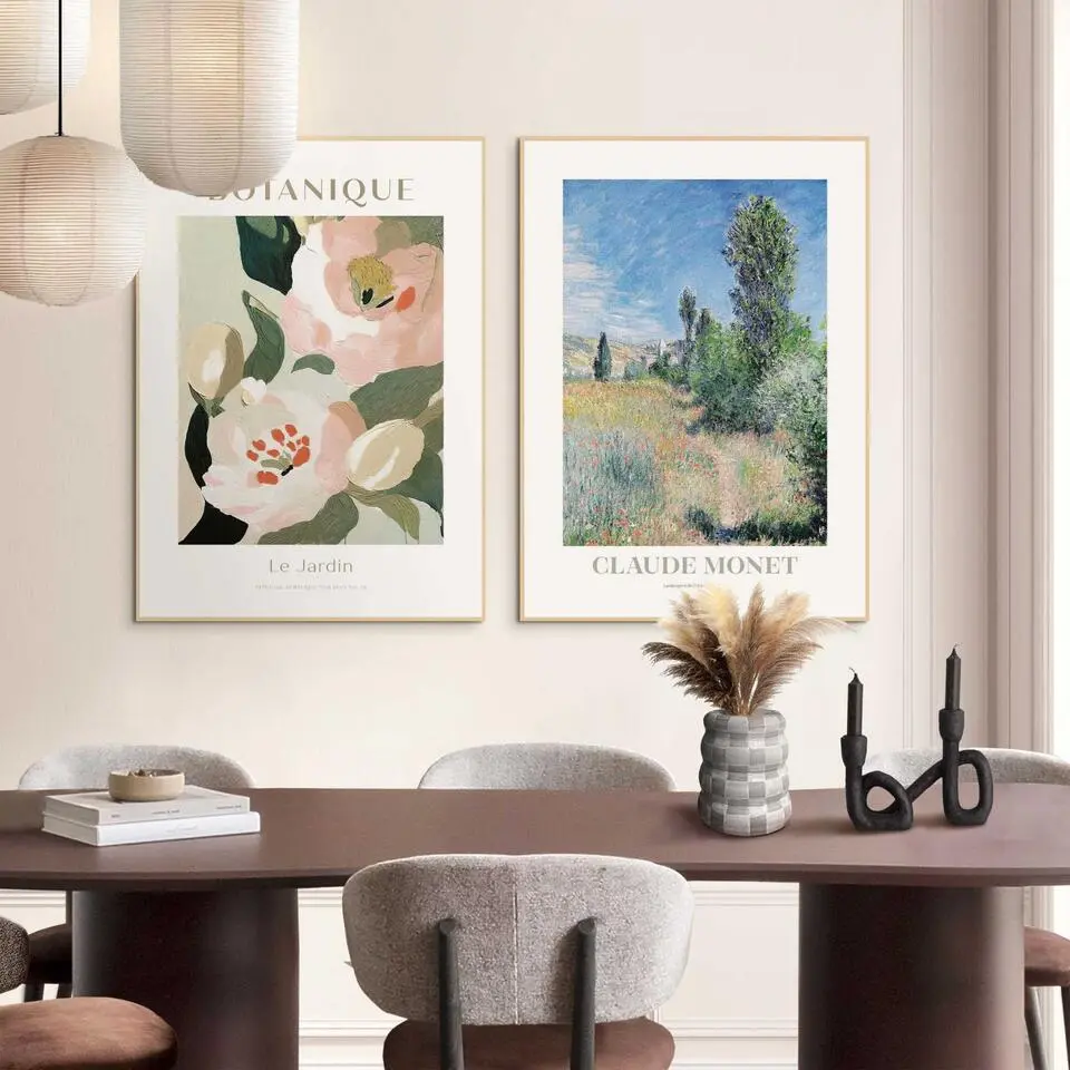 Set poster met lijst - Monet tuin bundel