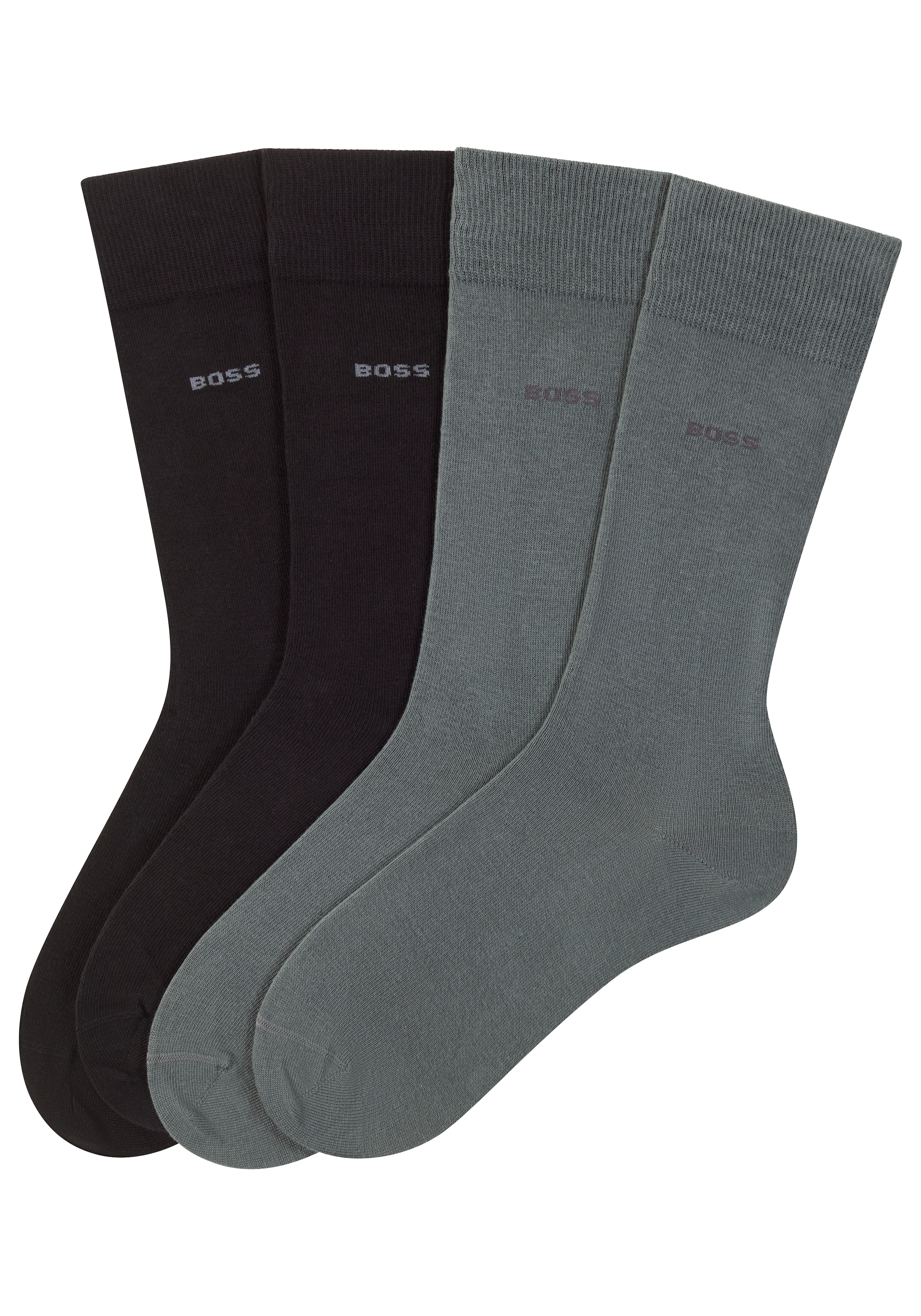 BOSS Businesssocken »2P RS Uni CC« Packung, 2er, 2 Paar tlg. mit Markenlogo