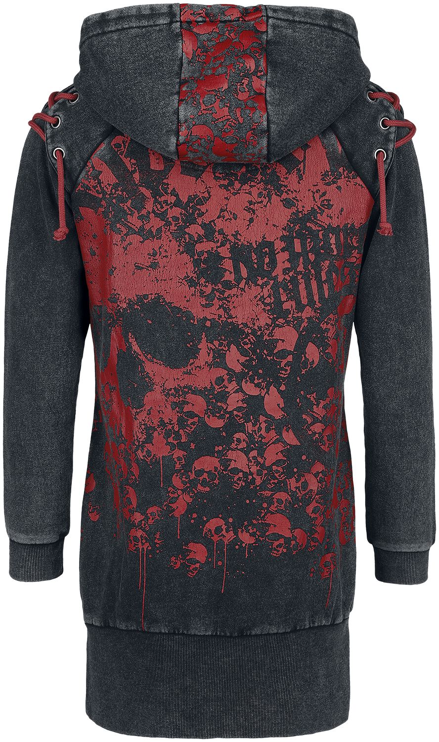 Robe Sweat à Capuche Avec Laçages | Rock Rebel by EMP Robe courte