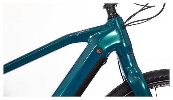 Vélo Fitness Électrique Bicyklet Gabriel Shimano Altus 9V 500 Wh 700 mm Turquoise Metallic