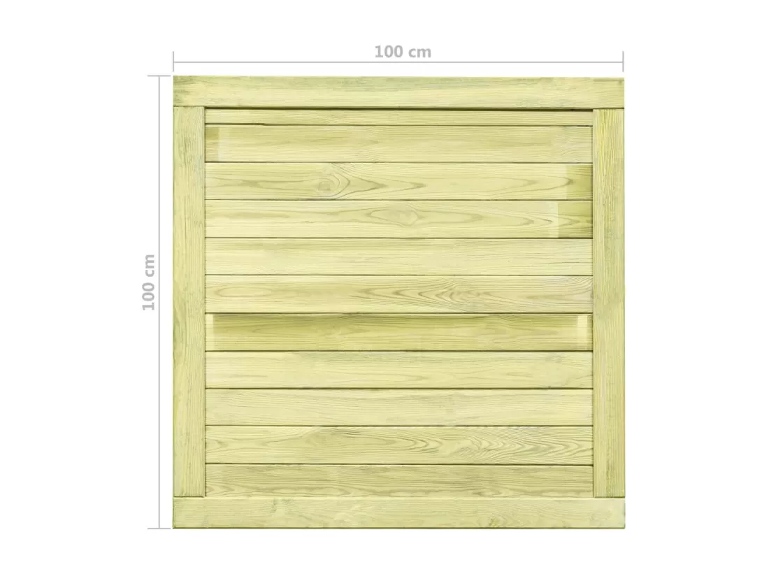 Portail de jardin Bois de pin imprégné 100x100 cm