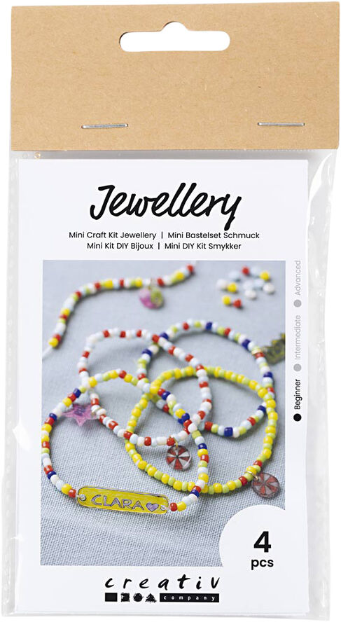 Creativ Company Mini DIY Kit Smykker, Armbånd krympeplast