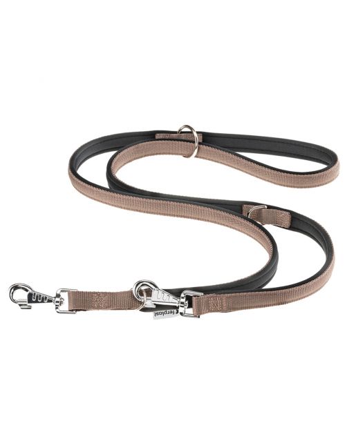 Adori Traininglijn Nylon Soft Bruin&Zwart - Hondenriem
