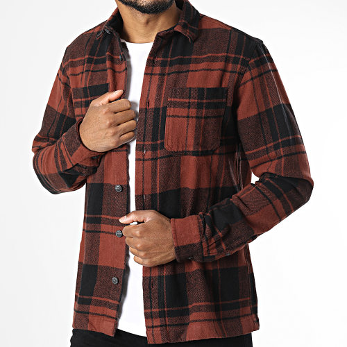 Surchemise A Carreaux Logan Marron Noir