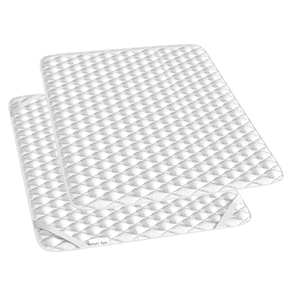 VitaliSpa Topper Matratzenschoner 160x200 cm Matratzen-Auflage weiß Microfaser