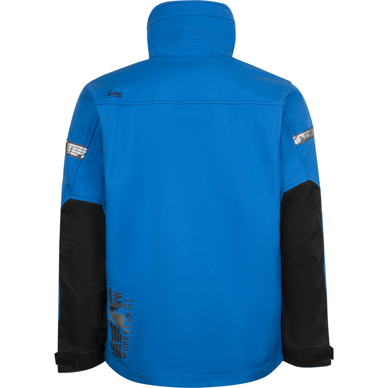 Snickers softshell jack 1200 S kobalt blauw*