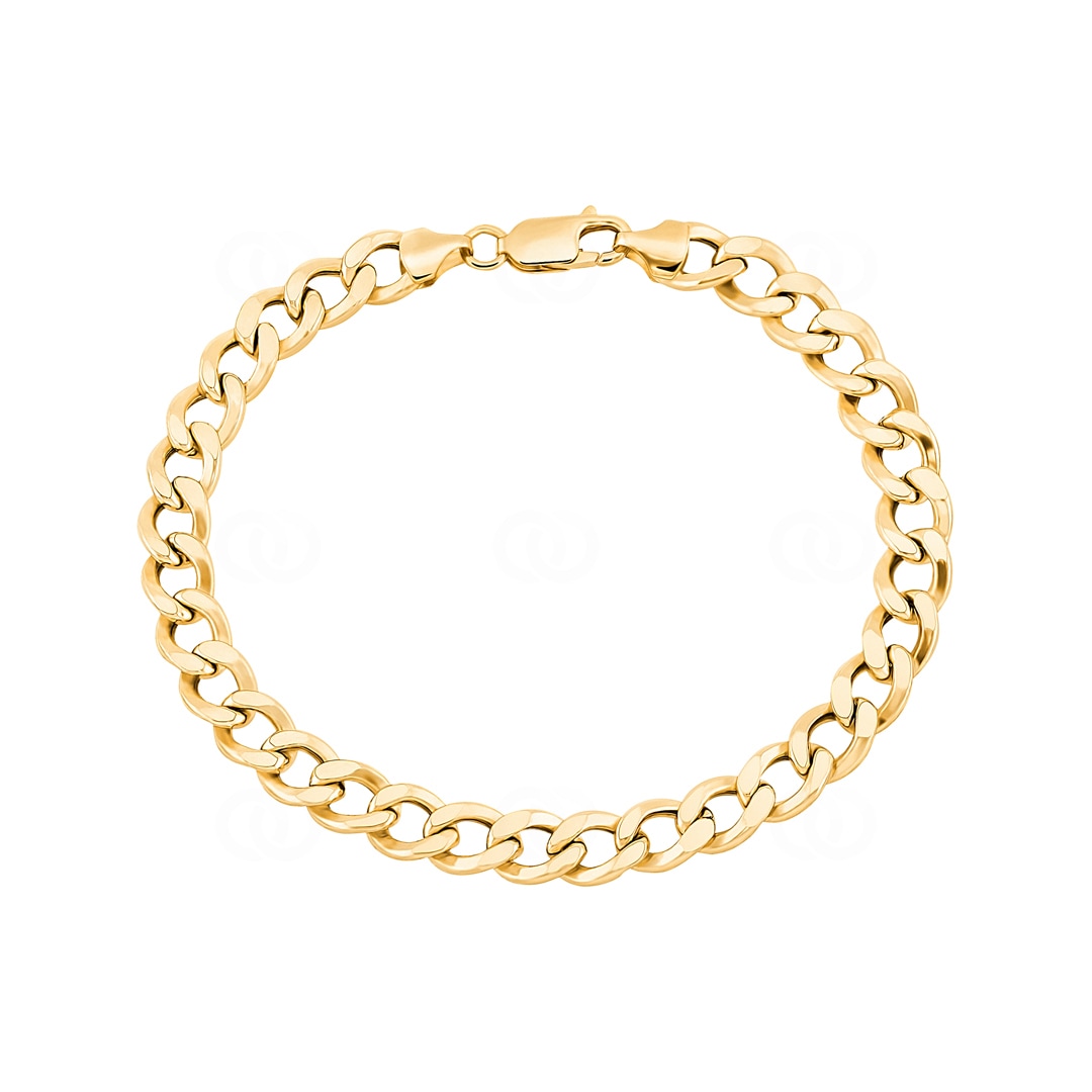 7.4mm Panzerarmband 750/18 K Gelbgold halbmassiv