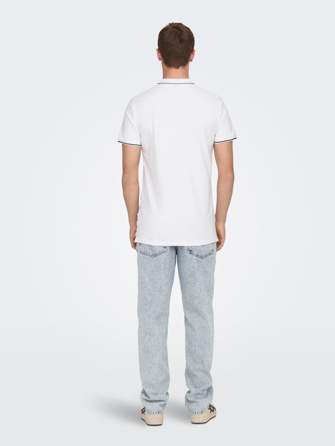ONSFLETCHER Polo Bright White