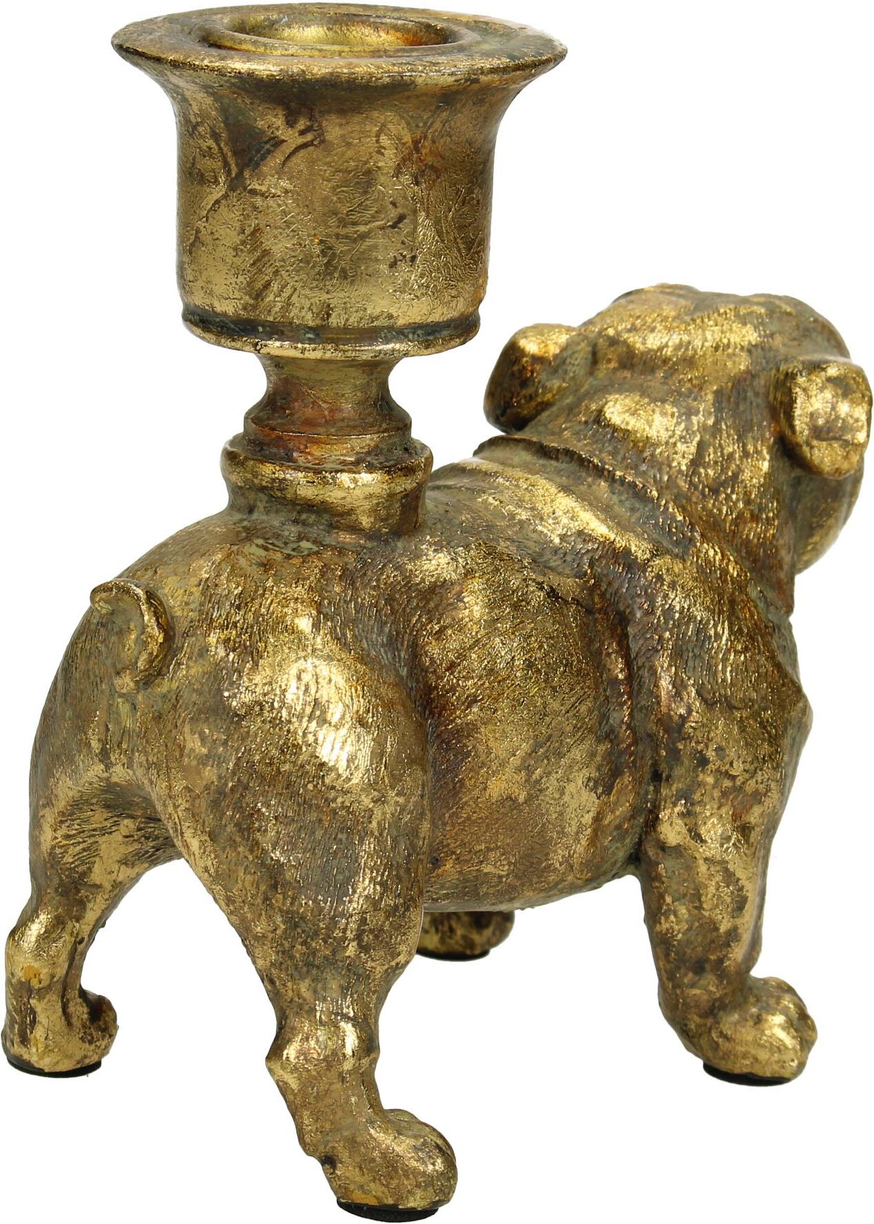 HD Collection kandelaar Zoo goud 12 x 6,5 x 11,2 cm