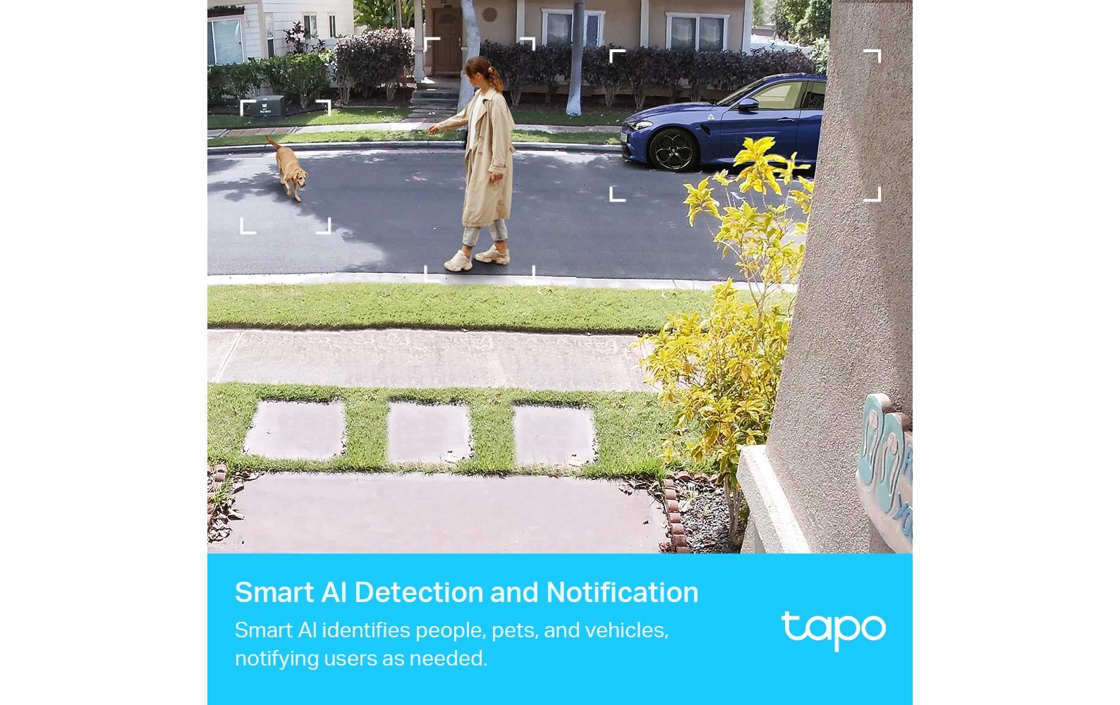 Überwachungsset Tapo C420S1Überall installieren mit langer Batterielebensdauer Smart Wire Free Security Camera System