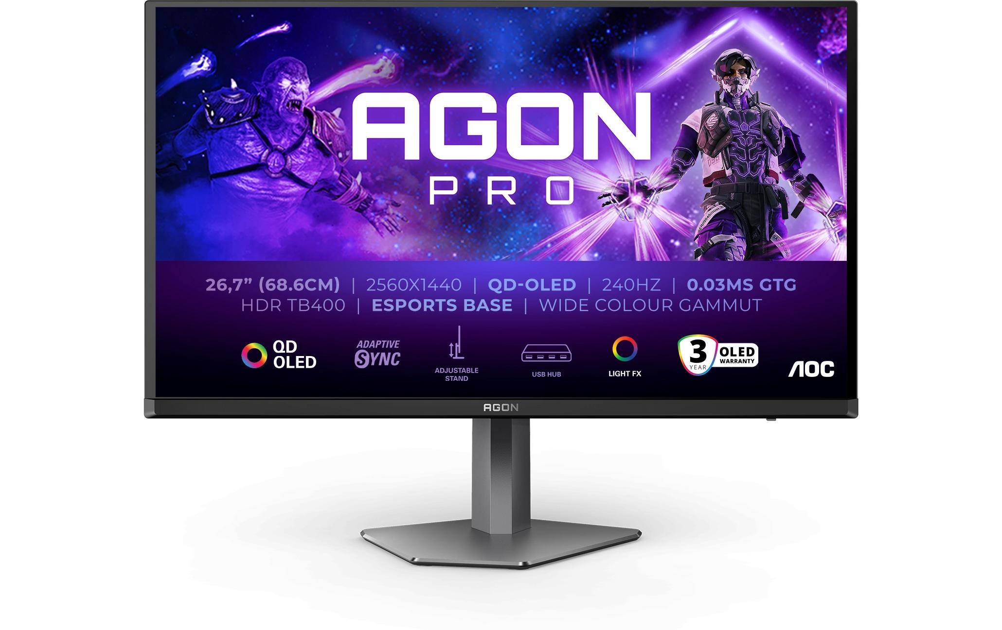 AOC Gaming-Monitor »AG276QZD2« 67,818 cm/26,7 ″  2560 x 1440 px WQHD 240 Hz