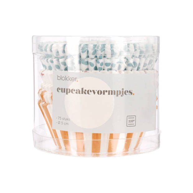 Blokker cupcakevormpjes - Ø 7 cm - 75 stuks
