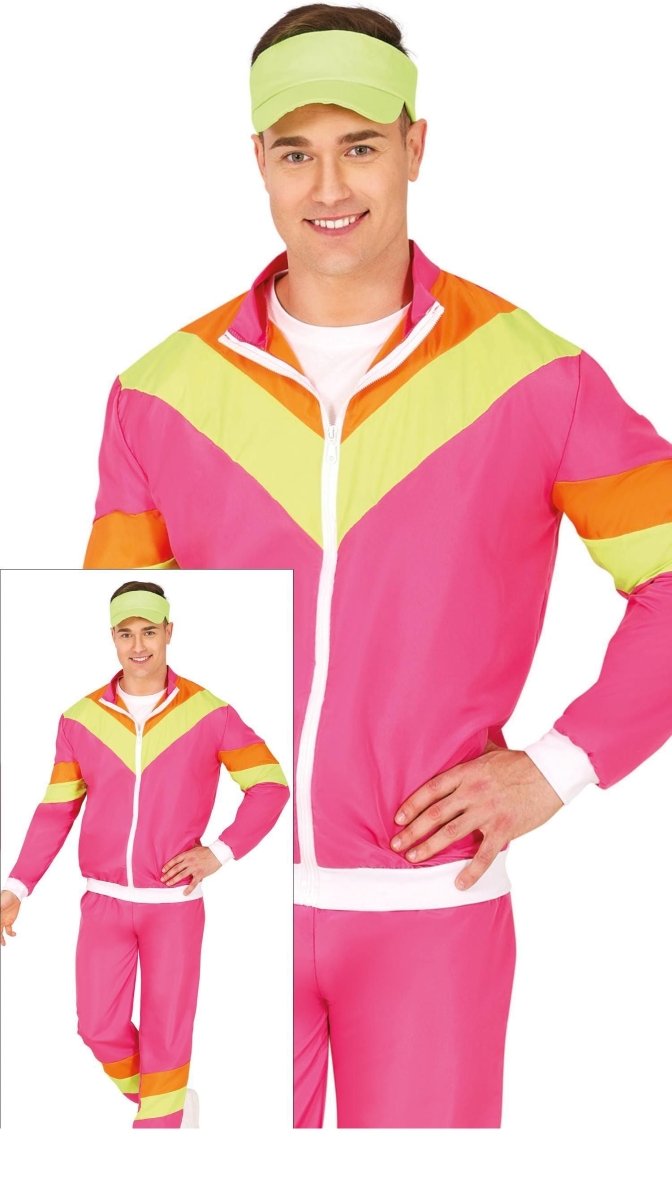 Neon Roze Trainingspak Fout Heren