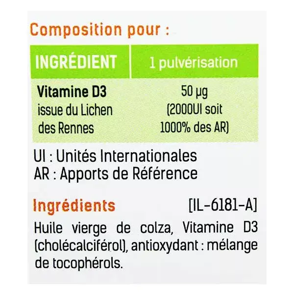 Santé Verte Vitamina D3 2000IU à base de plantas 20ml