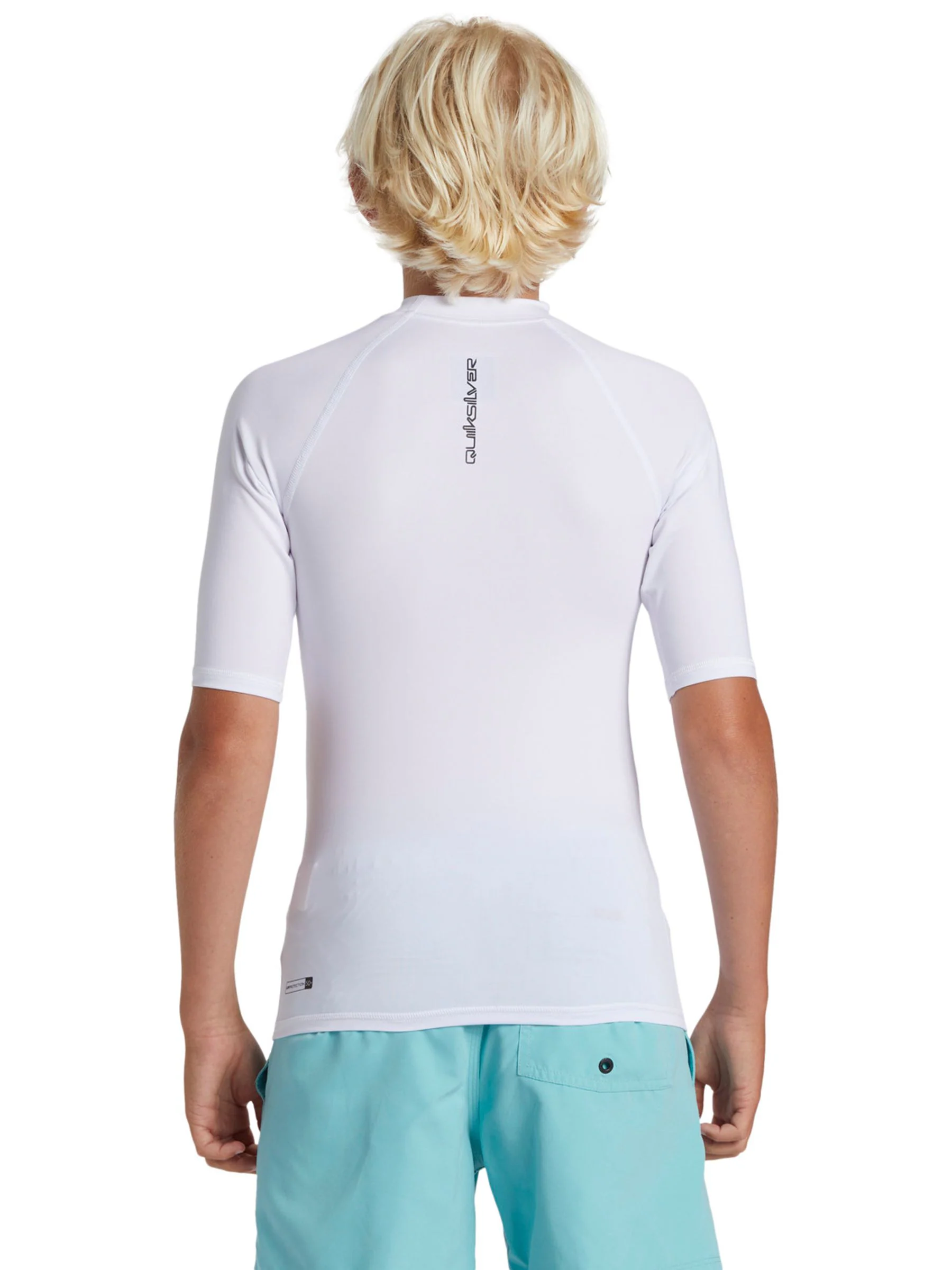 Wit - Quiksilver Youth UPF50 uv-werend hemdje met korte mouwen