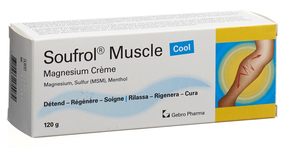 SOUFROL Muscle Magnesium Creme Cool Tb 120 g