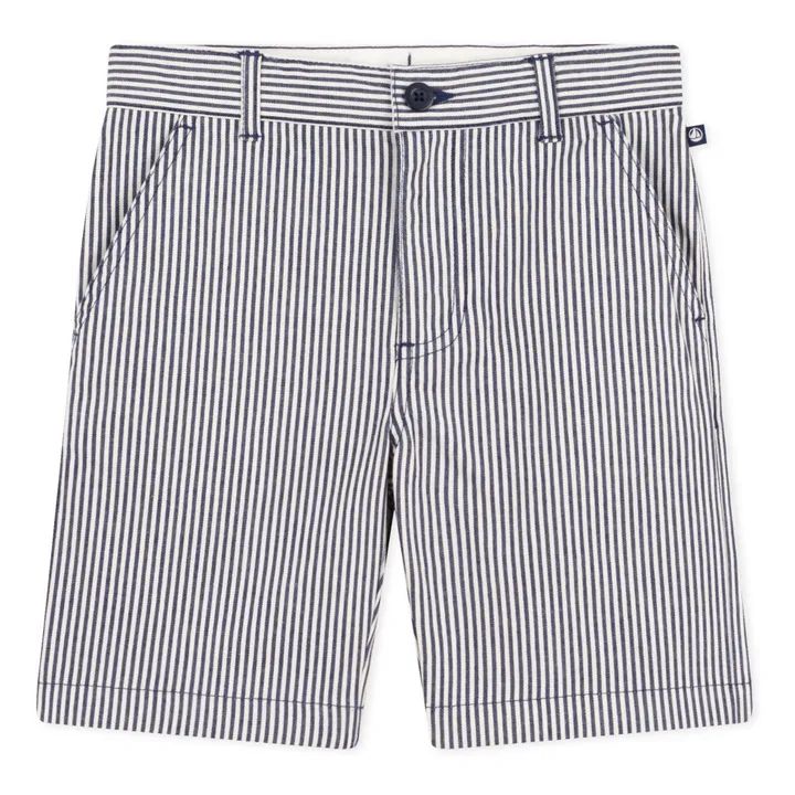 Petit Bateau Bermuda Muce Rayé | Bleu marine