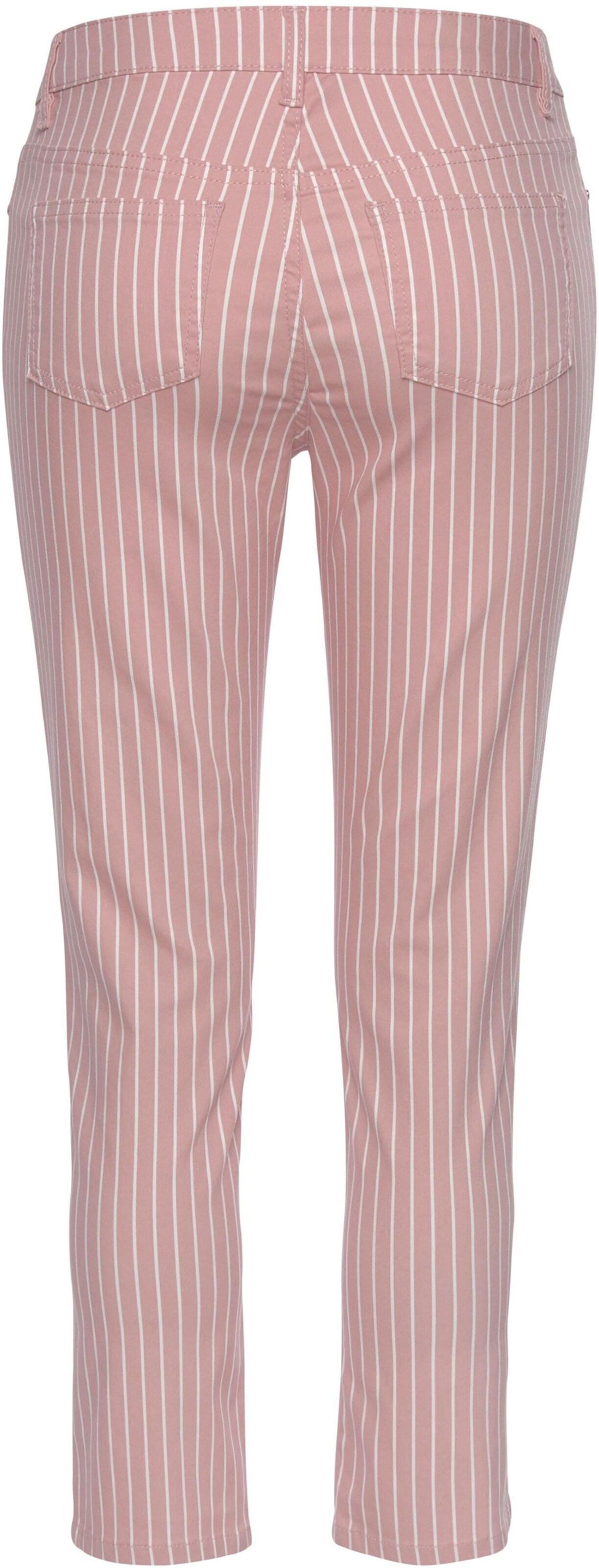 LASCANA 7/8-Jeggings in mauve-weiß-gestreift