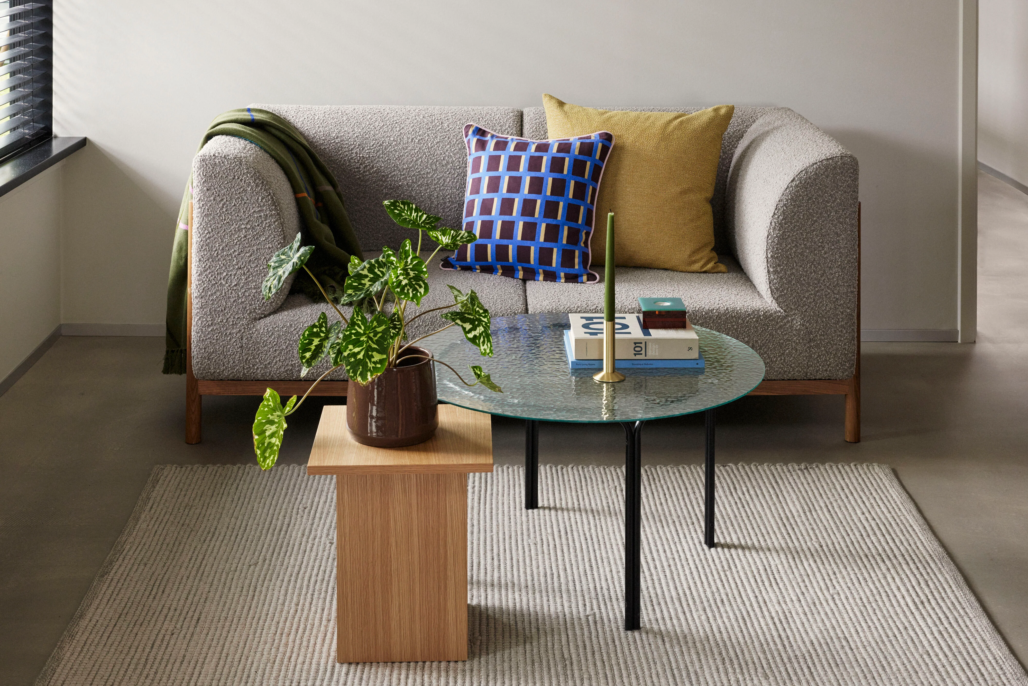 Hübsch  Moment sofa, grå - 2 pers.