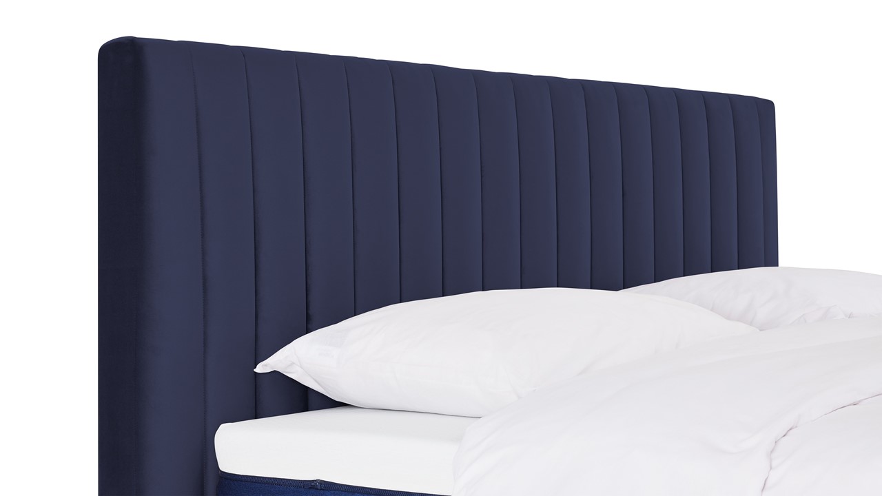 Matt Sleeps Boxspring Velvet stroken met matras Matt blauw