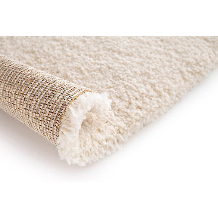 Tapis Manzo GoodHome blanc L.90 x l.60 cm