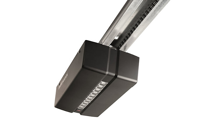 Porte de garage sectionnelle acier Hormann Planar blanc aluminium RAL 9006 Matt Deluxe - l.250 x h.212,5 cm - motorisée