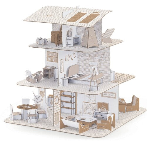 Djeco 3D kleurplaat poppenhuis