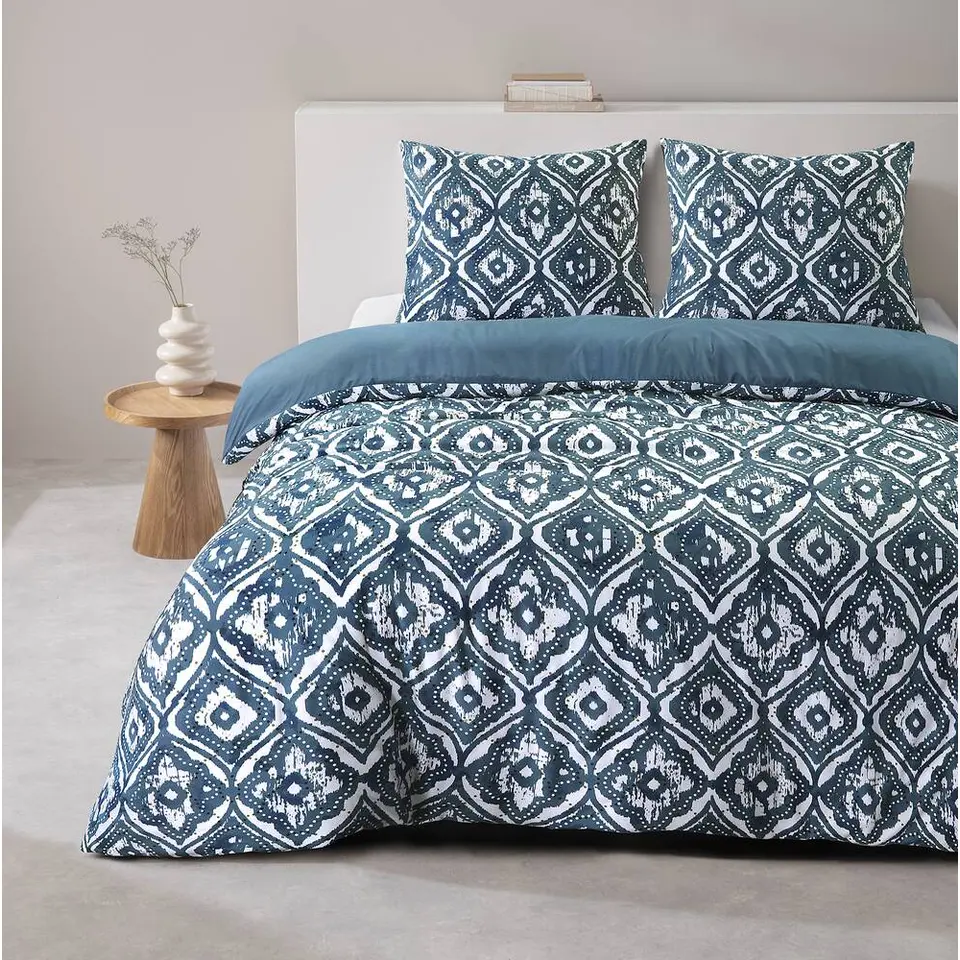 Dekbedovertrek Fez - blauw - 240x220 cm