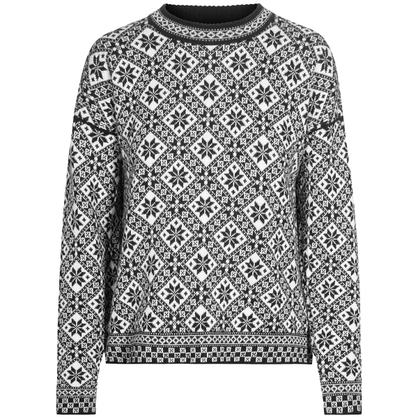 Pull DALE OF NORWAY BJORØY F SWEATER BLACK OFFWHITE RASPBERRY
