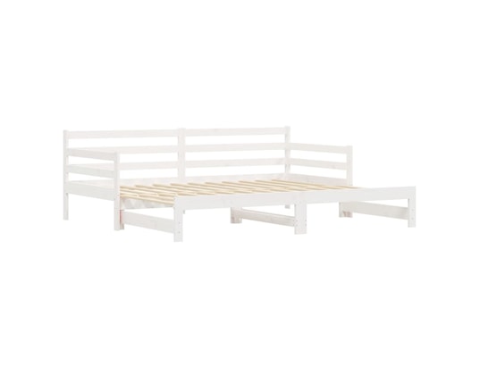 VIDAXL - Lit de jour avec lit gigogne blanc 90x200 cm bois de pin mas...