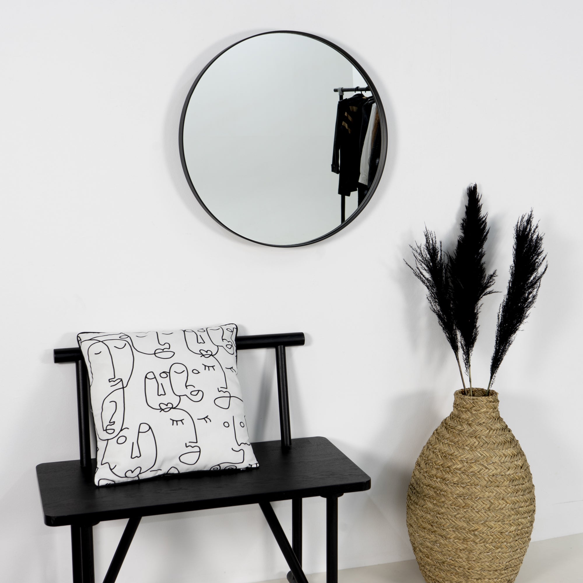 Spinder Design Donna Spiegel Ã 60 cm - Zwart