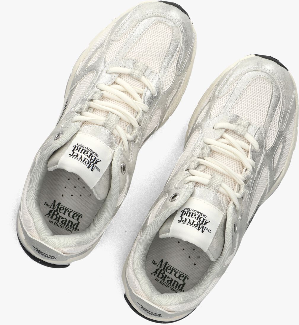 zilverkleurig mercer amsterdam lage sneakers the re-run metallic