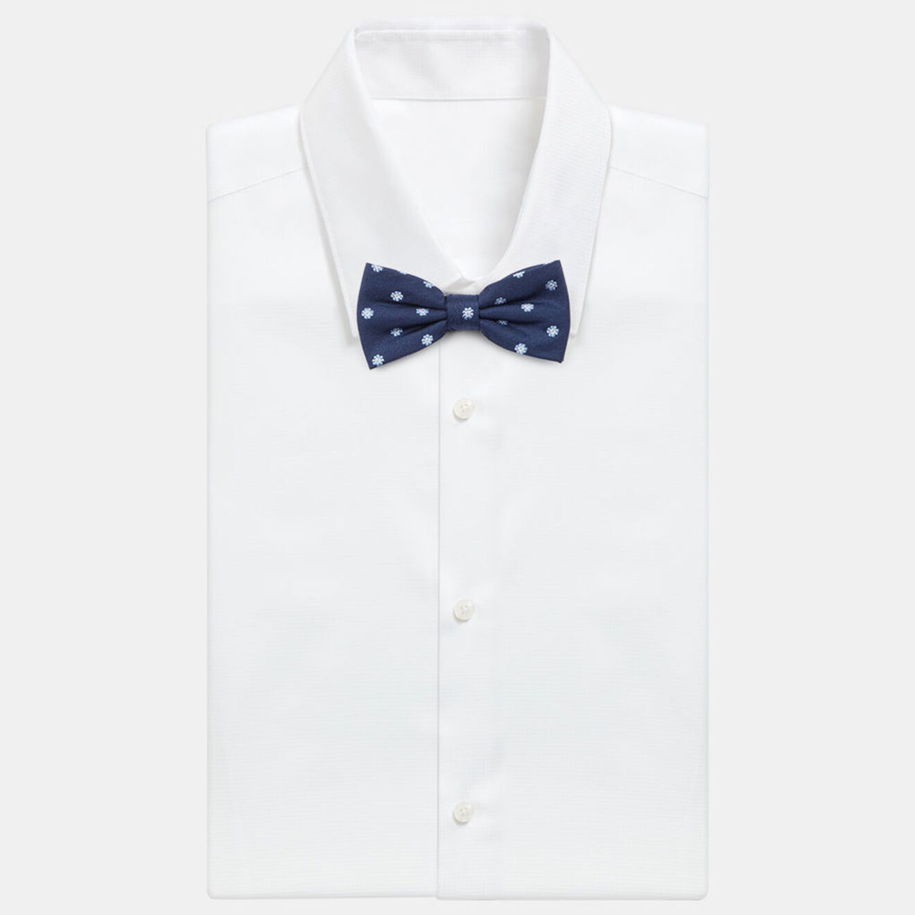 Tommy Hilfiger Noeud Papillon 100% Soie Flower bleu marine